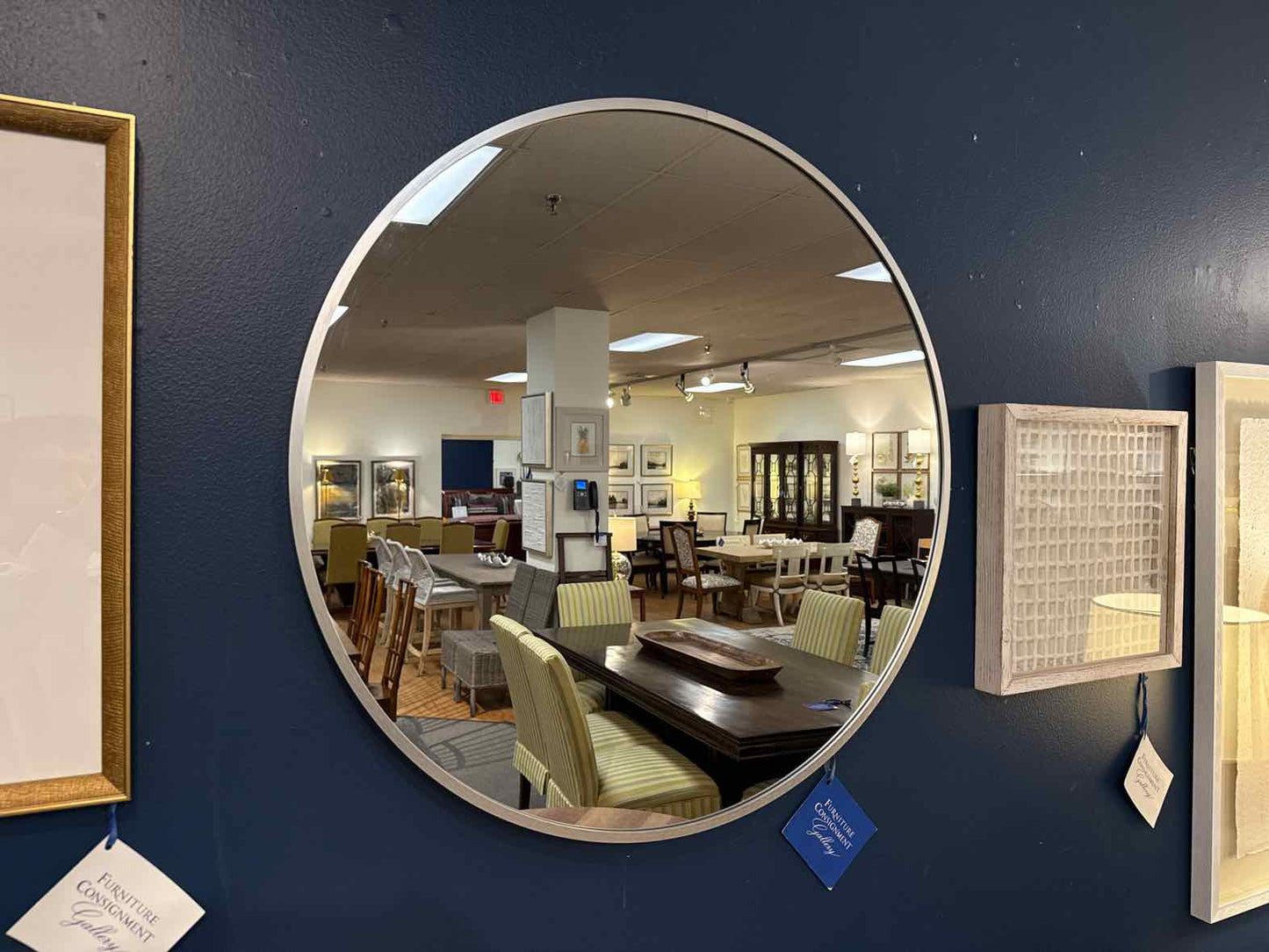 Round Mirror with Chrome Frame