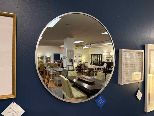 Round Mirror with Chrome Frame