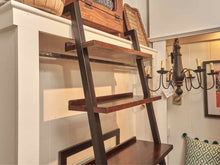 Espresso Finish Leanig 5 Shelf Bookcase