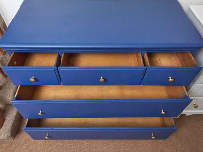 Custom Finish 'Encore Blue' 5 Drawer Dresser