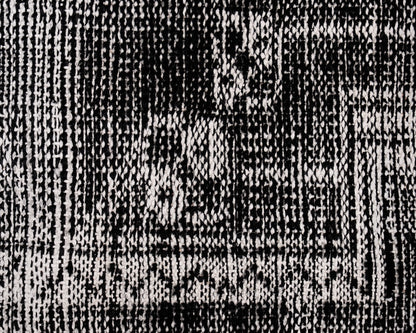 Black and White Oriental Styled 8'x10' Area Rug