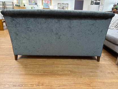 Gray Velvet Loveseat