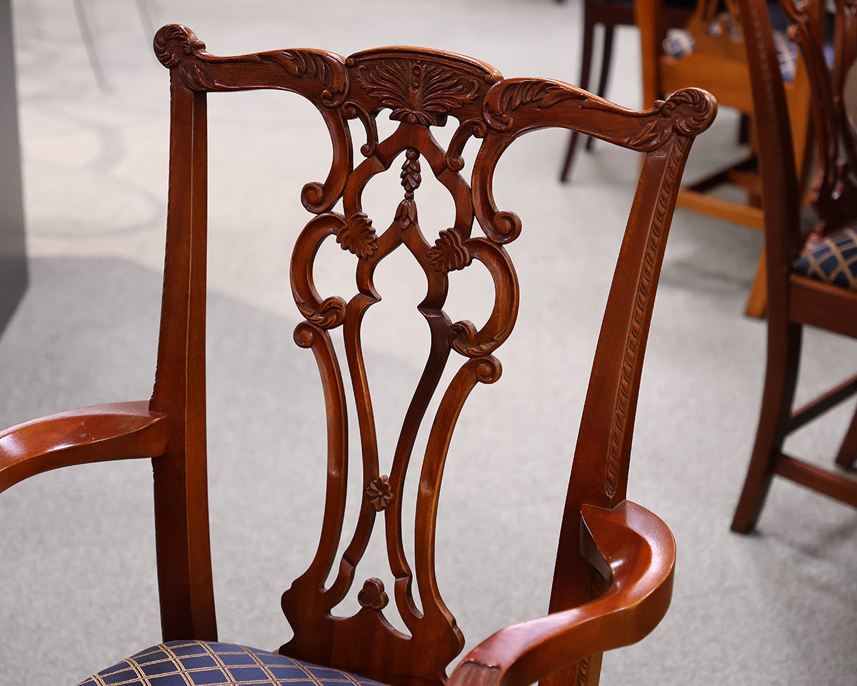 Set of 12 Chippendale Dining Chairs