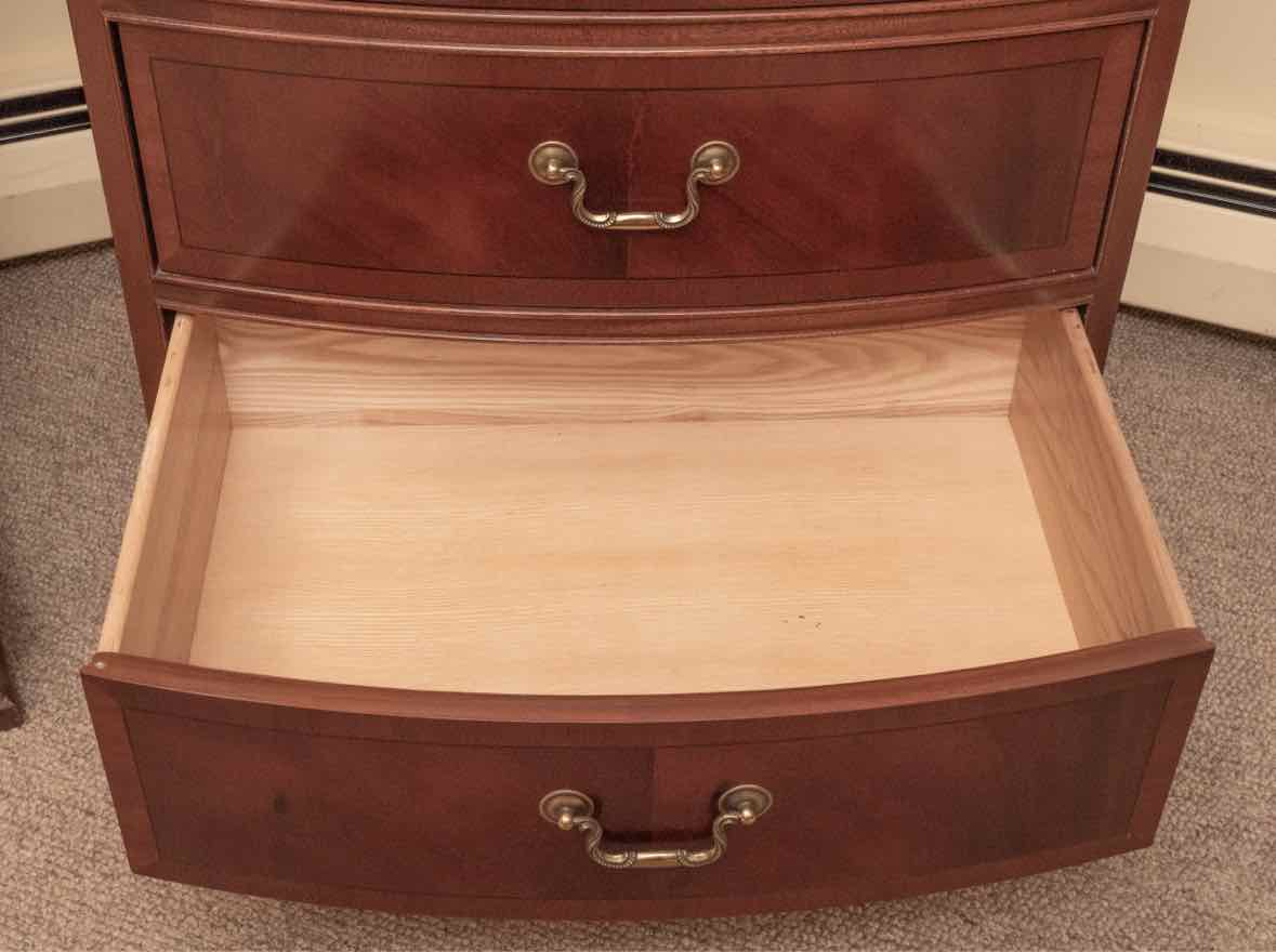 Ethan Allen Mahogany 7 Drawer  Lingerie Chest with Brass Chippendale Handles