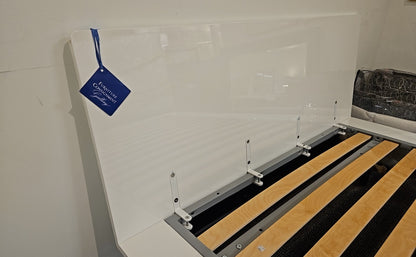 White Lacquer Platform Queen Bed