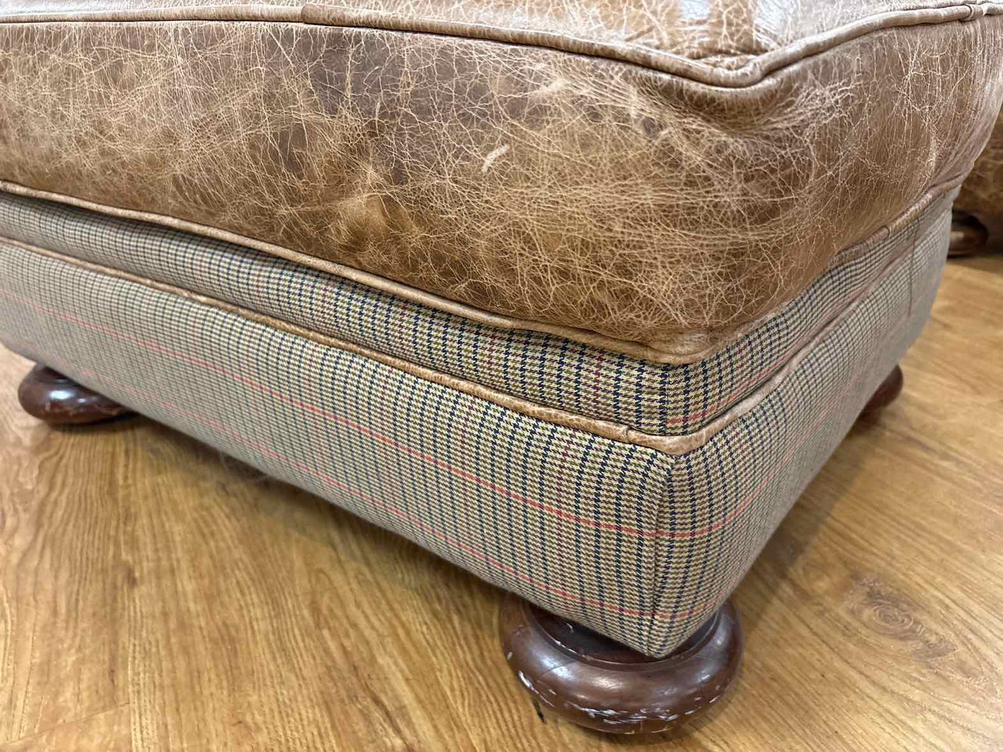 Ralph Lauren 'Writer's' Leather Arm Chair & Ottoman