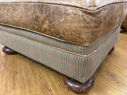 Ralph Lauren 'Writer's' Leather Arm Chair & Ottoman