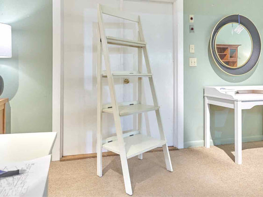 Ivory Ladder 4 Shelf Bookcase