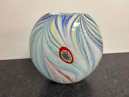 Murano-Style Blown Glass Vase