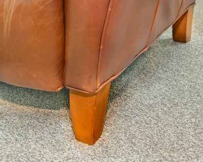 Ethan Allen 'Paloma' Chestnut Leather Recliner