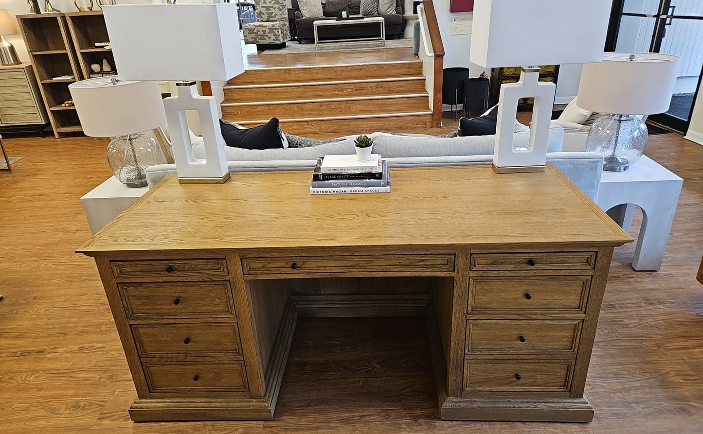 RH 'French Panel' Executive Desk