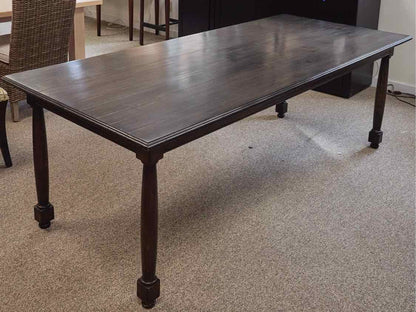 Kravet Maple Plank Top Dining Table with Black Wash Finish