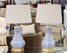 Pair of Light Blue Table Lamps