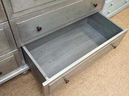Restoration Hardware Annecy Metal Wrapped 11 Drawer Mule  Chest