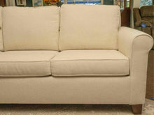 Pottery Barn White 3 Cushion  Rolled Arm Sofa