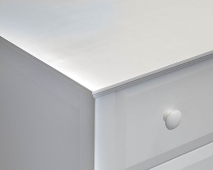 Vermont Tubbs White Finish 3 Drawer  Dresser with Wood Knobs