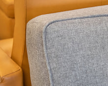Tight Back 3 Cushion Textured Grey Upholstered Sofa W/ Track Arms