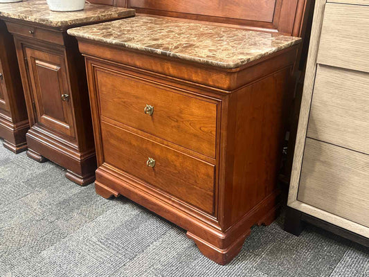 Stickley Marble Top Nightstand