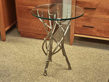 Global View Side Table in Silver Finish & Glass