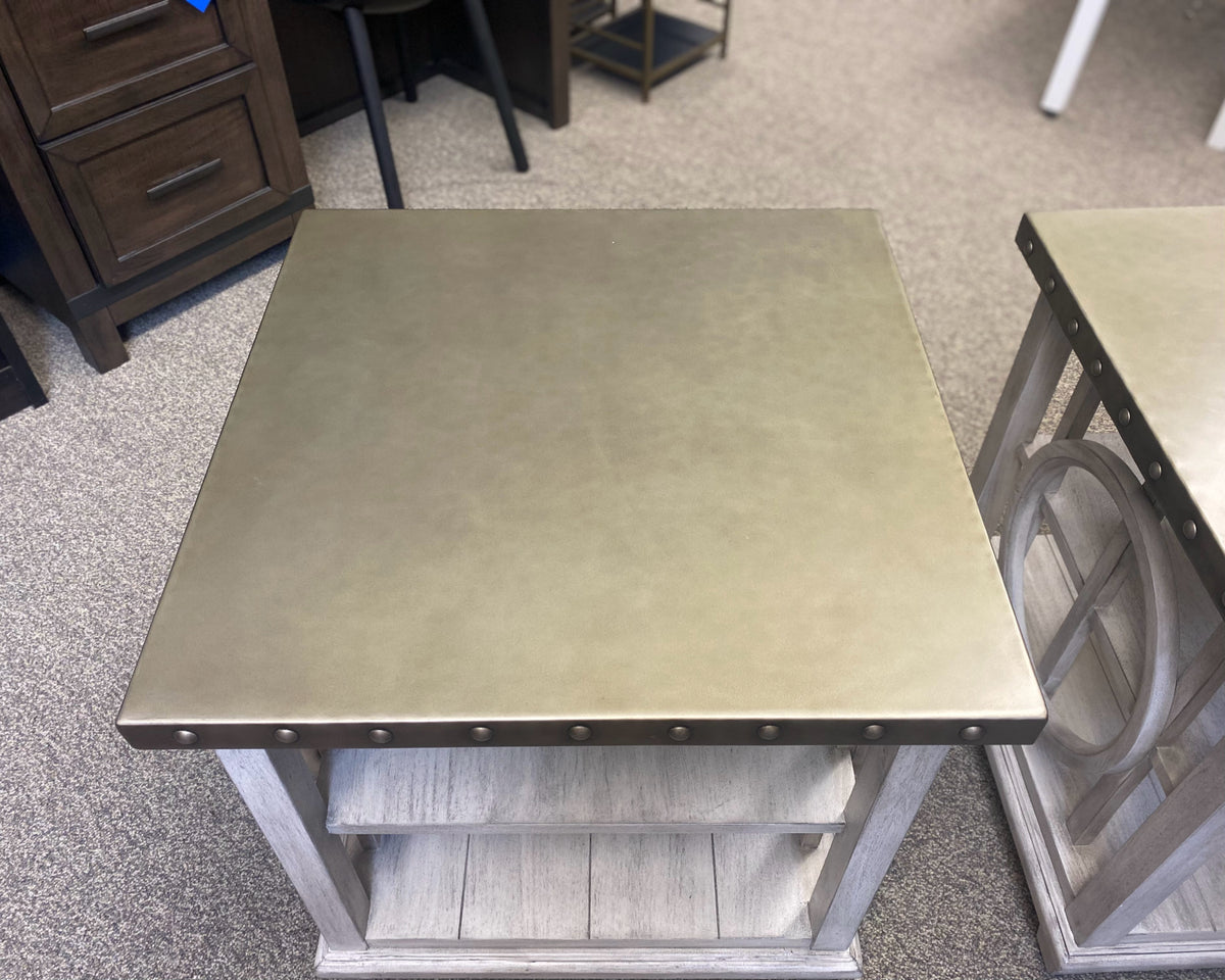 Pair of Lexington 'Oyster Bay' Square Side Tables