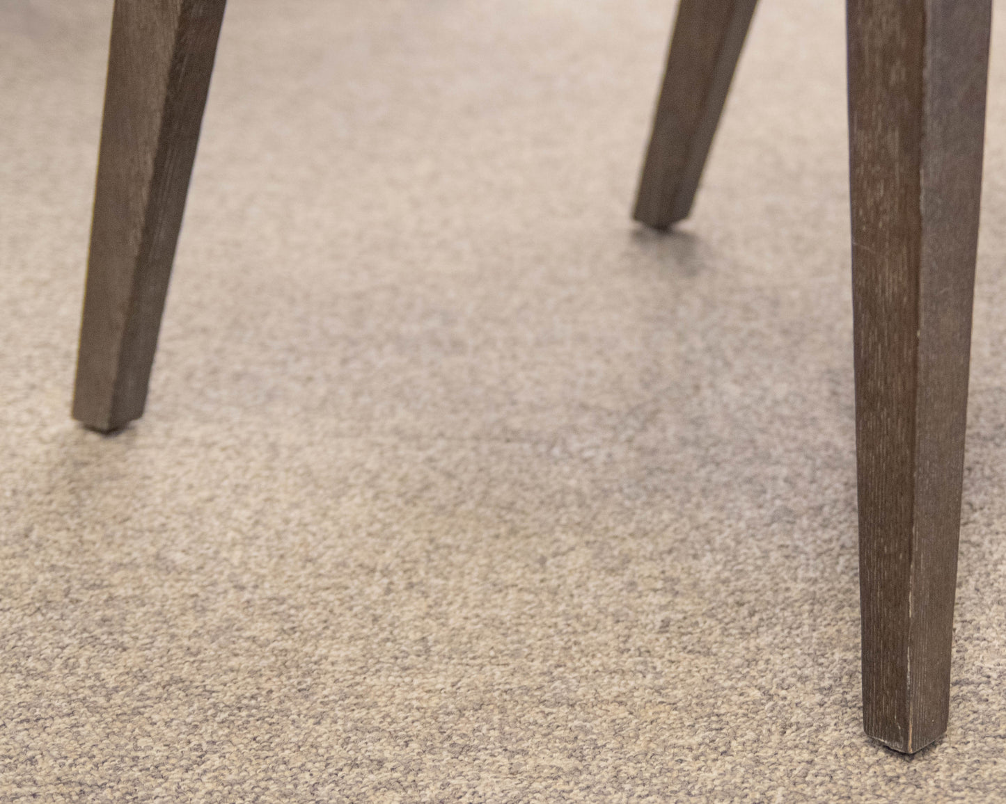 Bernhardt Textured Grey Upholstered Chair On Charcoal Wood Legs