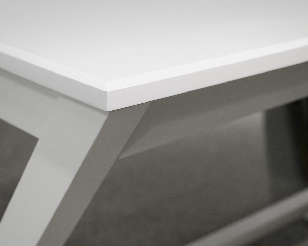 White Desk With Drop Down Drawer