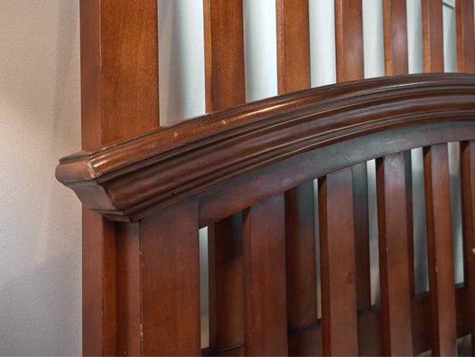 Bernhardt Cherry Arched Slat Queen Bed