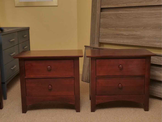 Pair Of Kincaid Cherry 2 Drawer   Nightstands