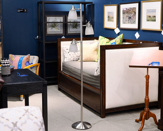 Three Bulb Chrome Floor Lamp