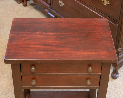 Pair of Mahogany Two Drawer Nightstands