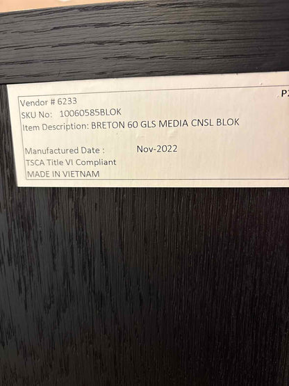 RH 'Cela' 4-Door Media Console in Ebony