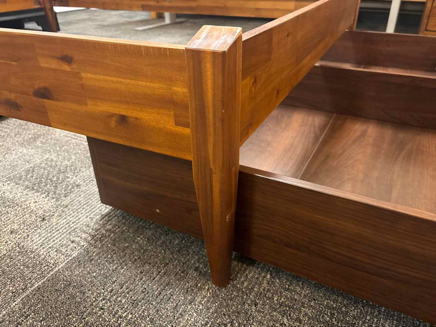 Low-Profile Full Platform Bed w/ Storage