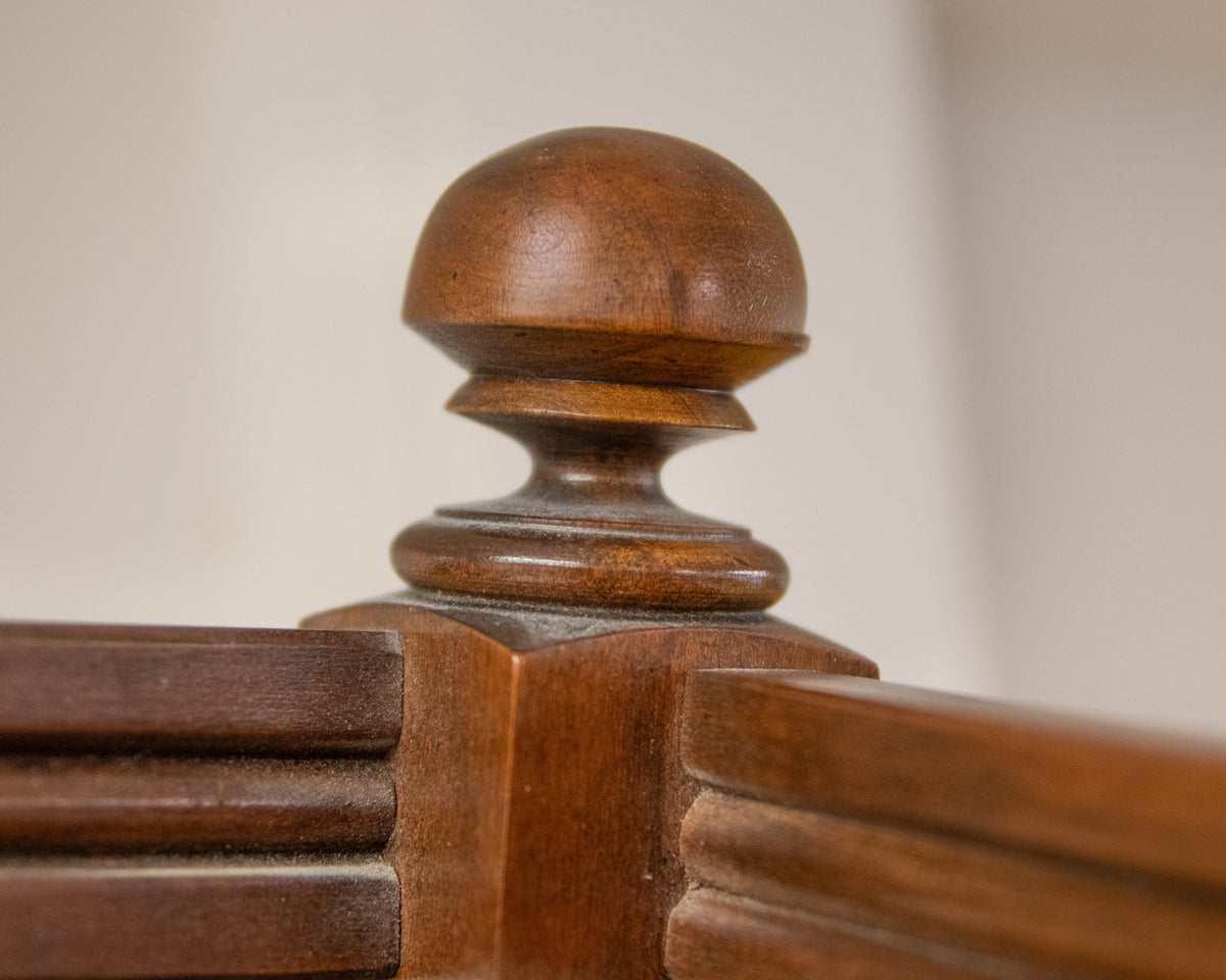 Walnut Six Tier Etagere On Turned Spindle Columns