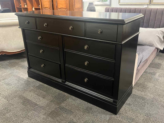 Pottery Barn Black 9 Drawer Dresser