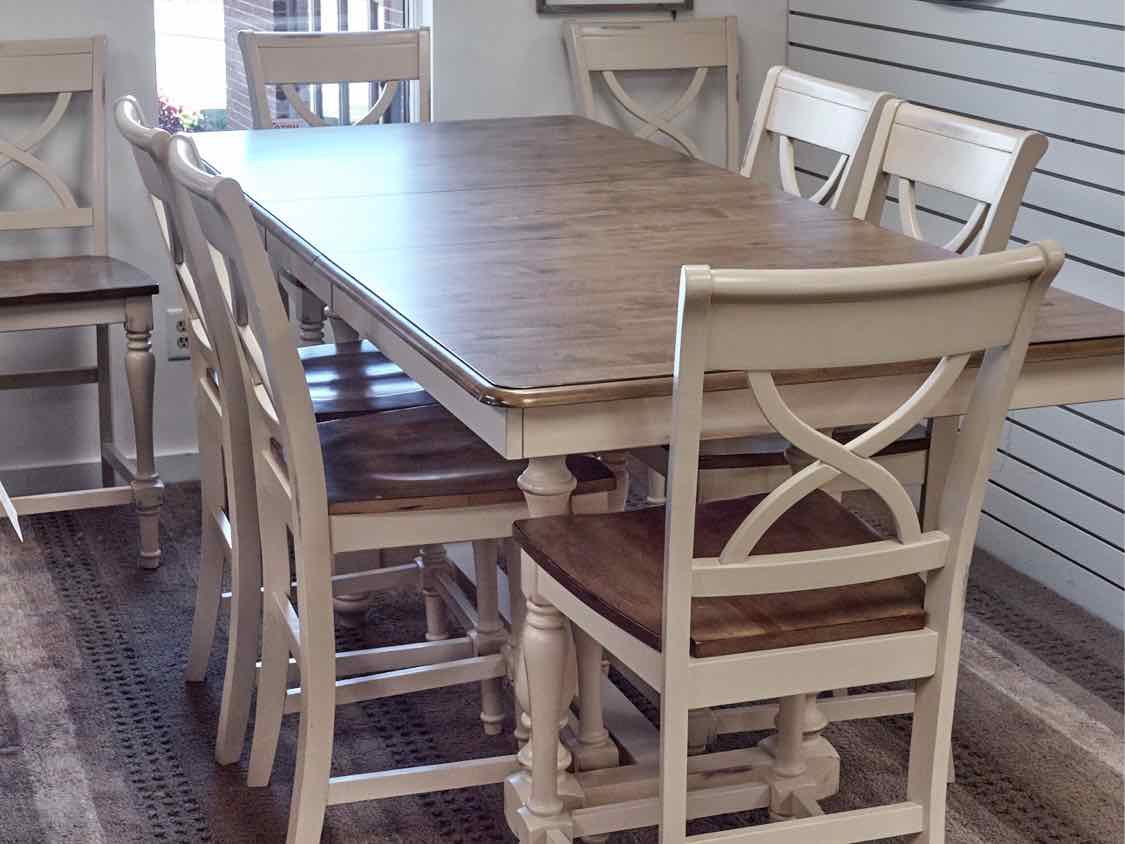 Winners Only High Top Table & Set of 8 Matching Chairs