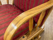 Glider Chair w/ Red & Green Striped Cushion