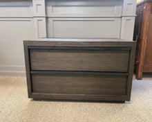 RH Bezier 36" Closed Nightstand in Dark Brown Oak Finish