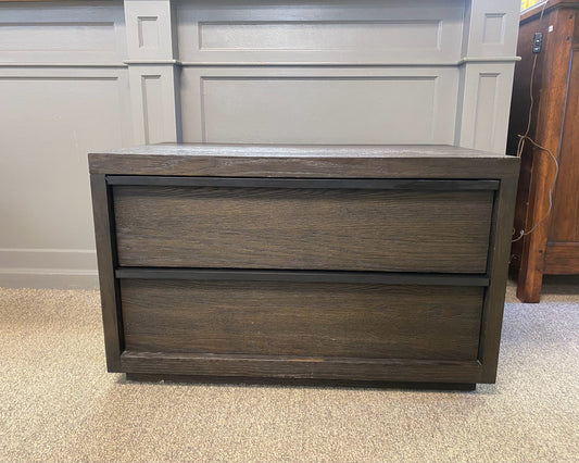 RH Bezier 36" Closed Nightstand in Dark Brown Oak Finish