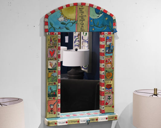 Sticks Whimsical Calendar Mirror With Movable Pegs