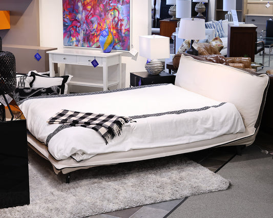 Natuzzi Leather Queen Bed Frame