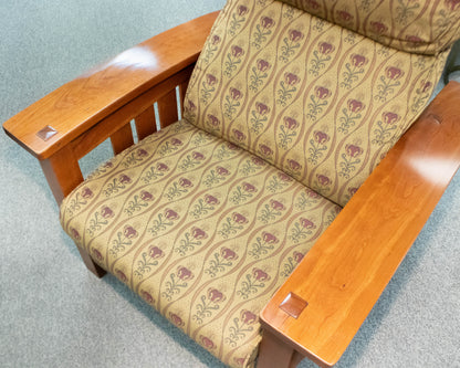 Stickley Bustle Back Cherry Bow Arm Morris Reclining Chair