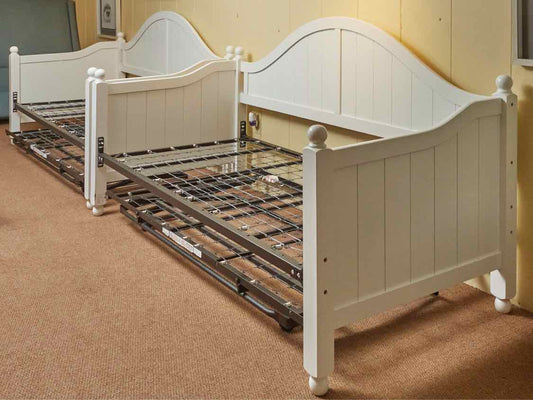 Pair Of White Finish Twin Daybed With Trundle