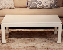 Cream Linen Wrapped Coffee Table