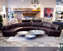 Roche Bobois Ox Blood Leather Circular Sectional