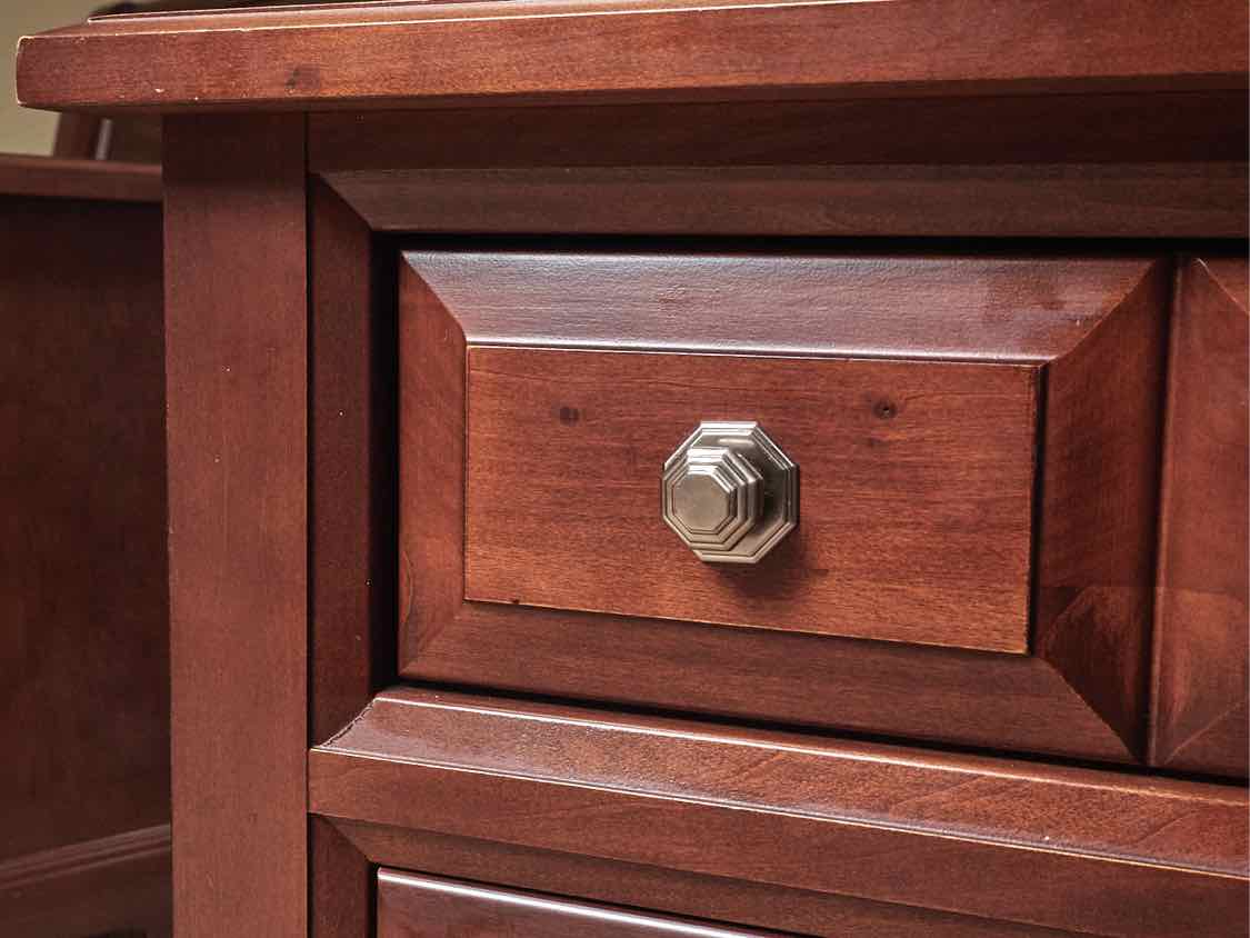 Pair Of Vaughan Bassett Cherry Finish 2 Drawer Nightstands