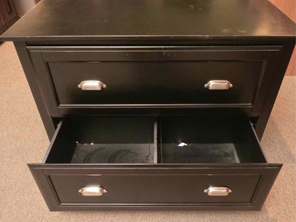 Thomasville  "Style @ Work" Black 2 Drawer Lateral File Cabinet