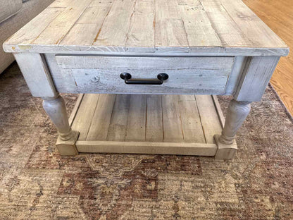 Whitewash Reclaimed Wood Cocktail Table