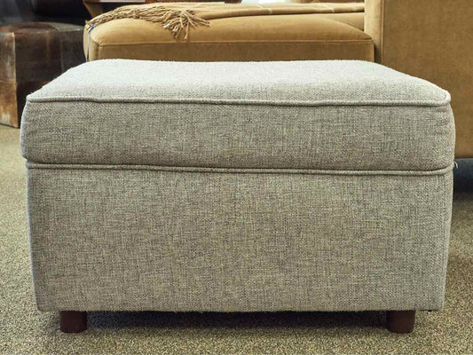 Rowe ' Monaco' Pebble Gray Upholstered Ottoman