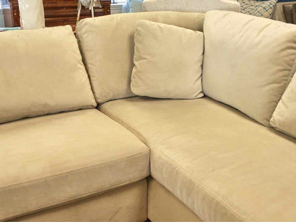 Boston Interiors 2 Piece Sectional/Chaise in Champagne Microfiber Upholstery