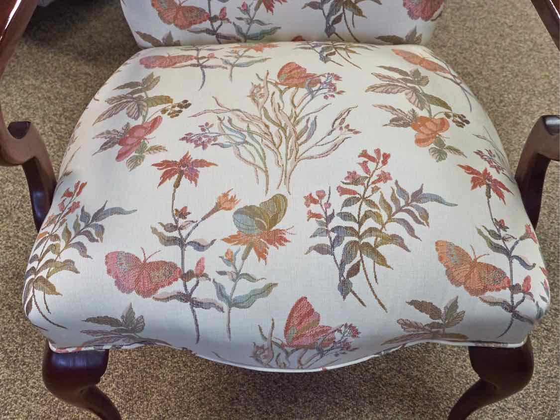 Pair of Queen Anne Gooseneck Arm Chairs